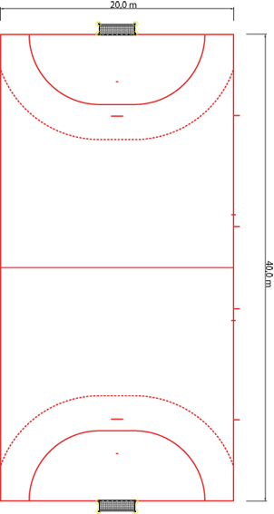 Spielfeldmarkierung Handball